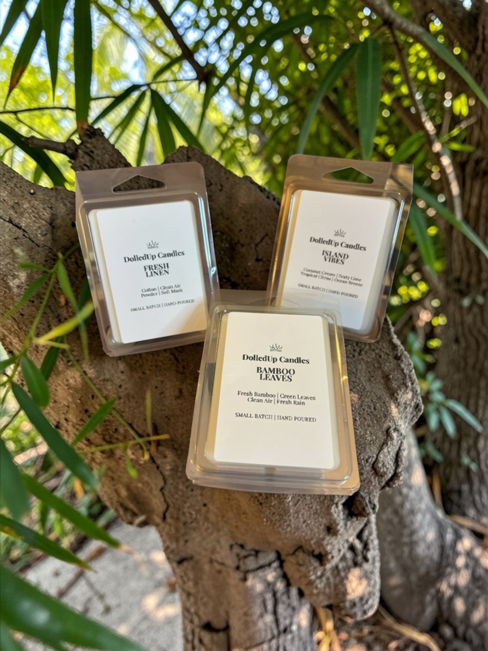 Coastal Breeze Wax Melt Trio | Fresh Linen, Bamboo Leaves & Island Vibes - Picture 2 of 2
